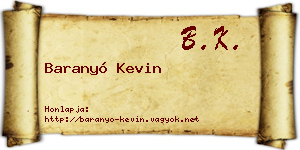 Baranyó Kevin névjegykártya